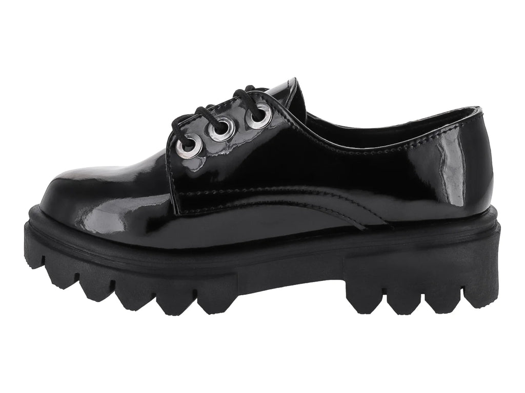 Zapatos Oxford Mauri Valero Negro Charol para Niña