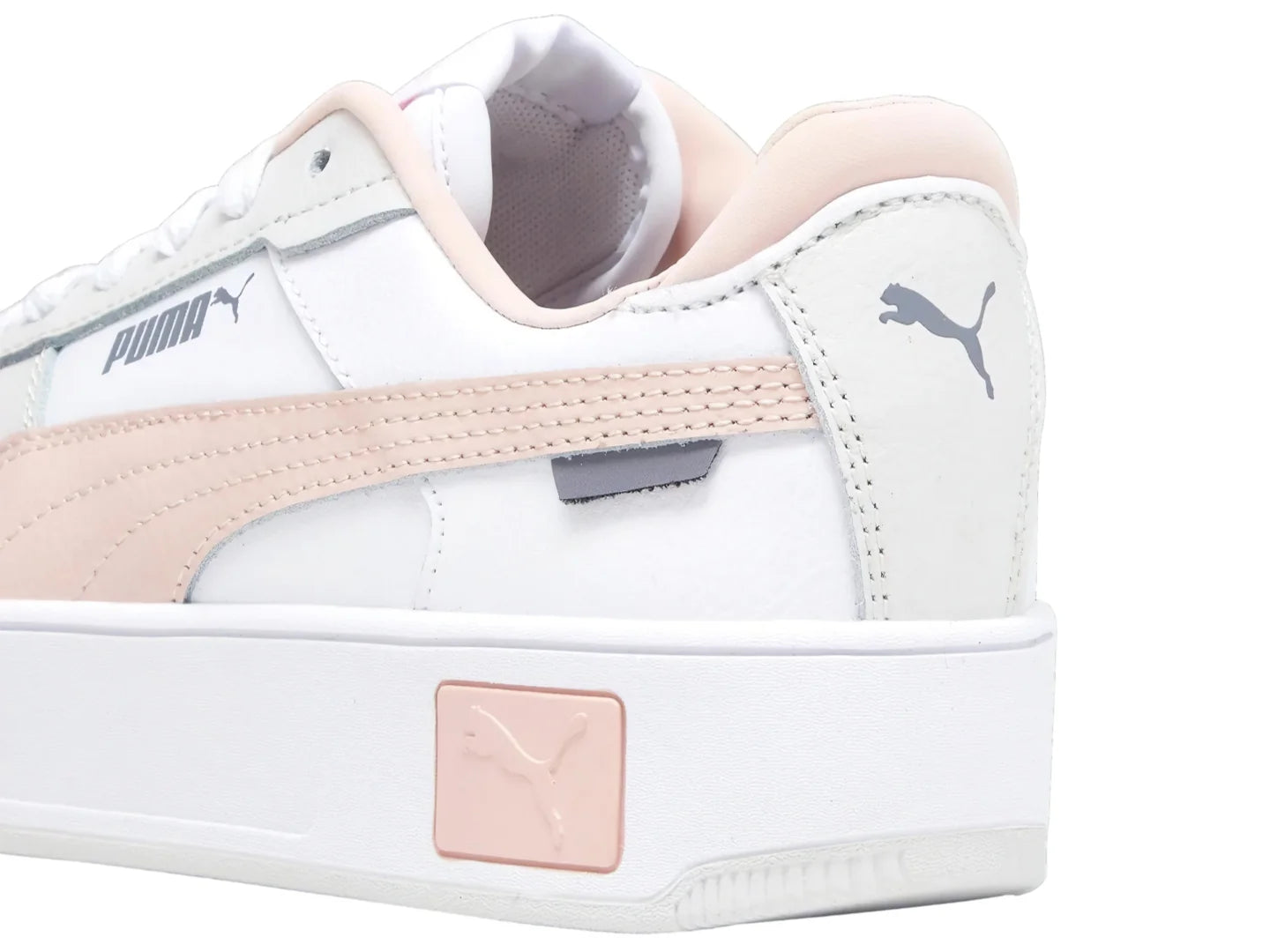 Tenis PUMA Carina Street Blanco y Rosa para Niña