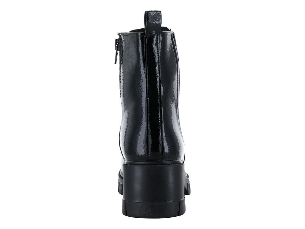 Botines Luna Rosa de Charol Negro para Mujer