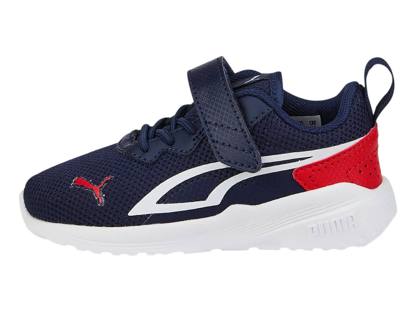 Tenis PUMA All Day Active Azul Marino y Rojo para Niño