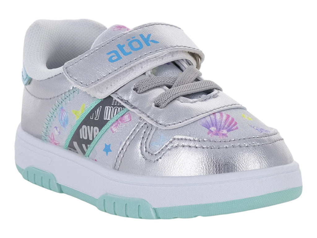 Tenis ATOK White Grey para Niña