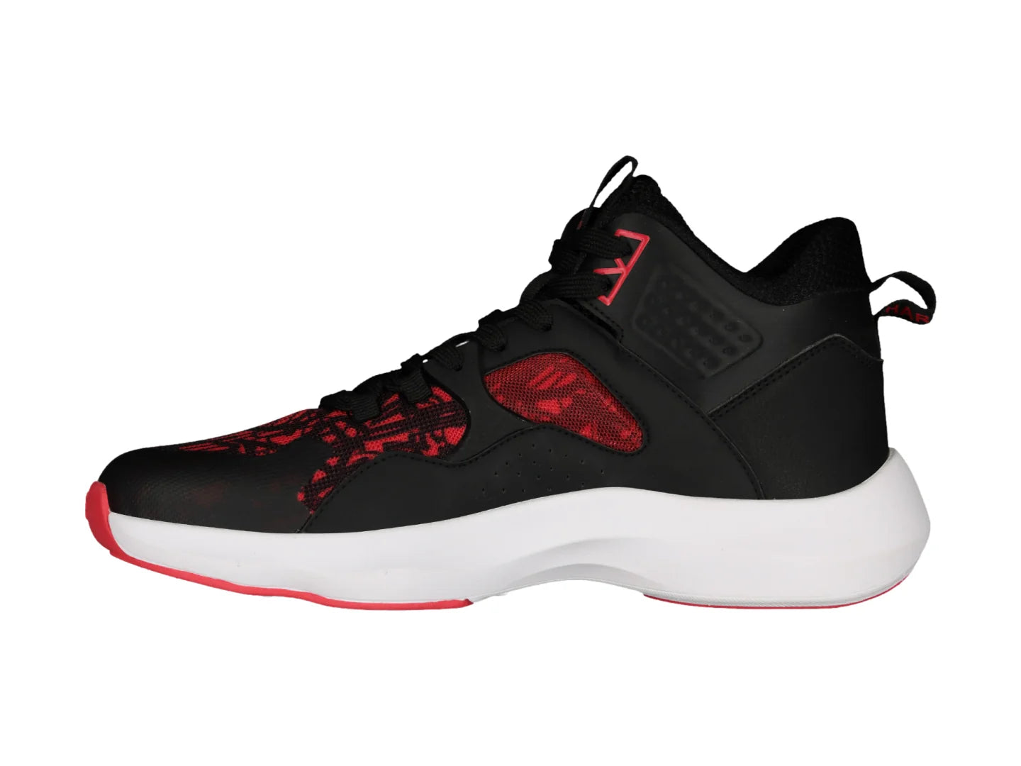 Tenis Charly para Baloncesto Negro y Rojo para Hombre