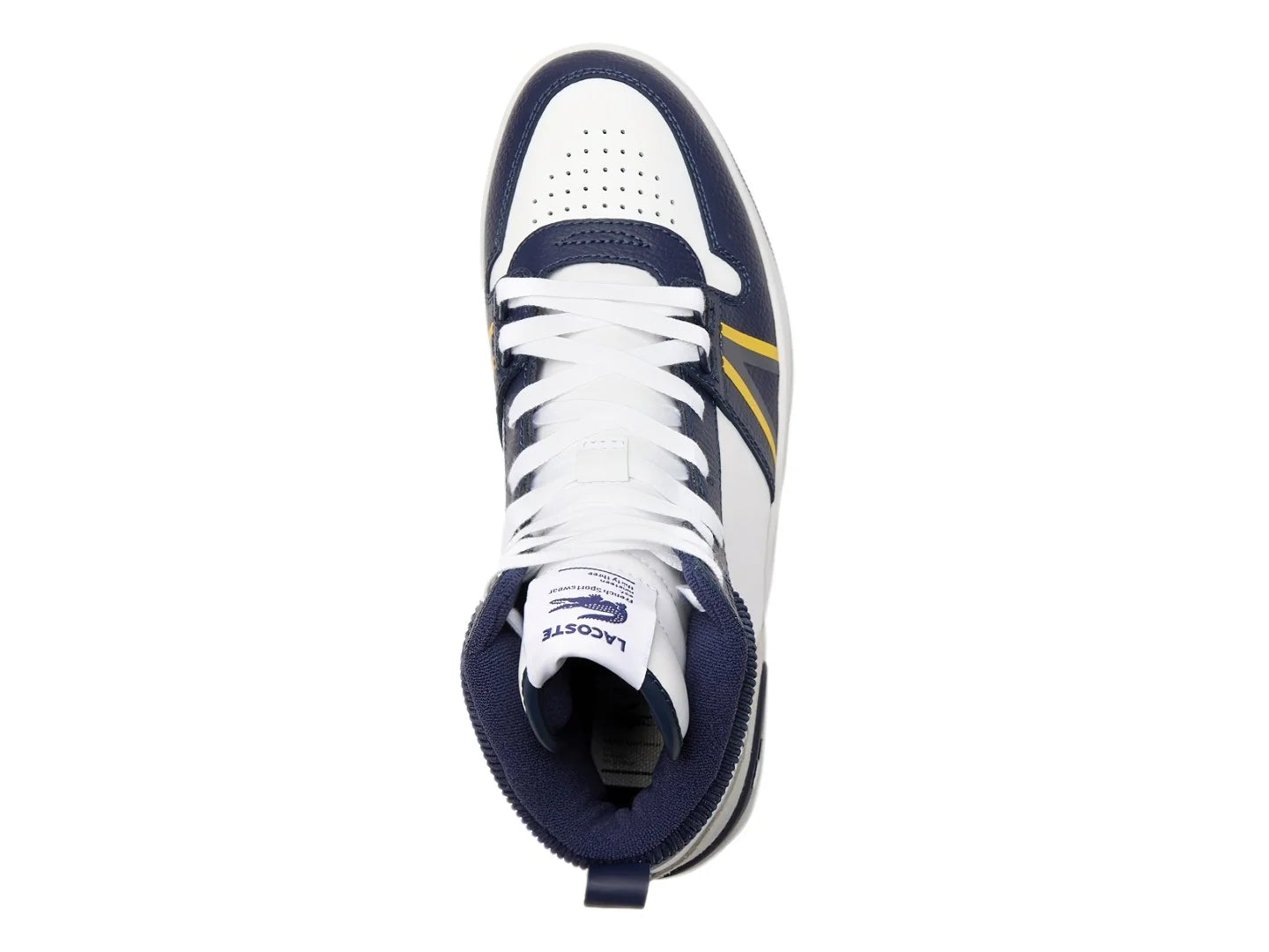 Tenis Lacoste L001 Mid Blanco y Azul Marino para Hombre