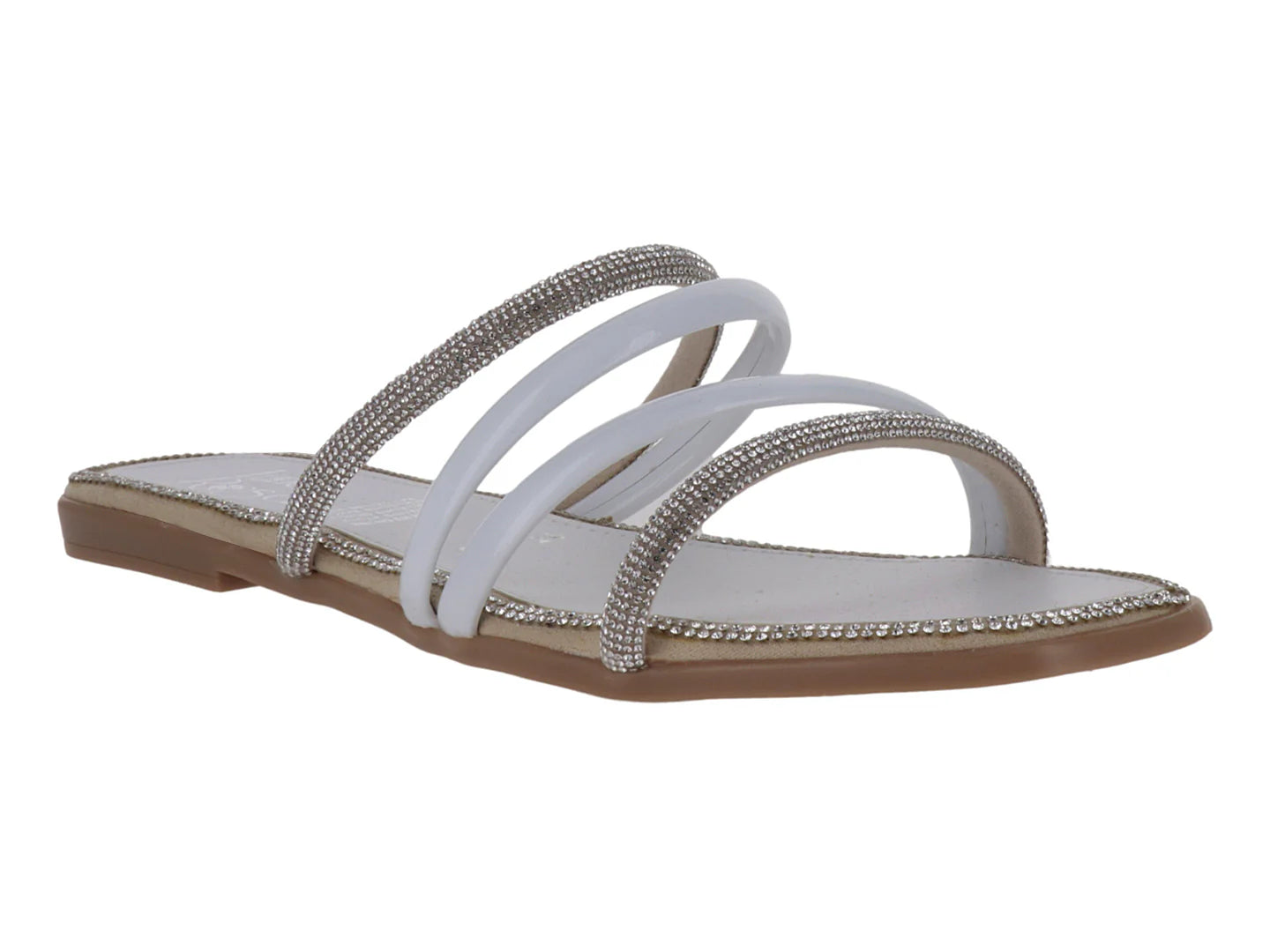 Sandalias Luna Rosa Blanco y Plata para Mujer