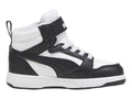 Tenis PUMA Rebound V6 Mid Blanco y Negro para Niño