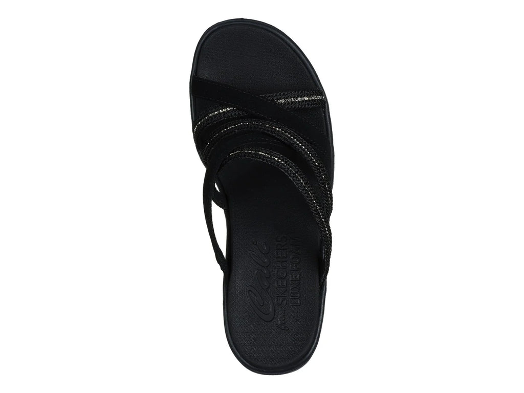 Sandalias Skechers Cali W Negro para Mujer