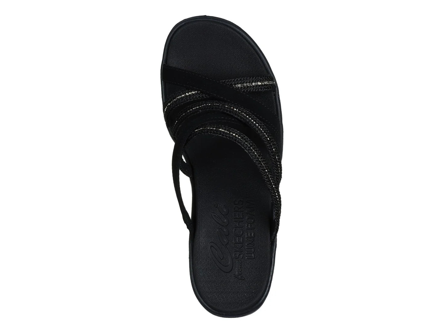 Sandalias Skechers Cali W Negro para Mujer