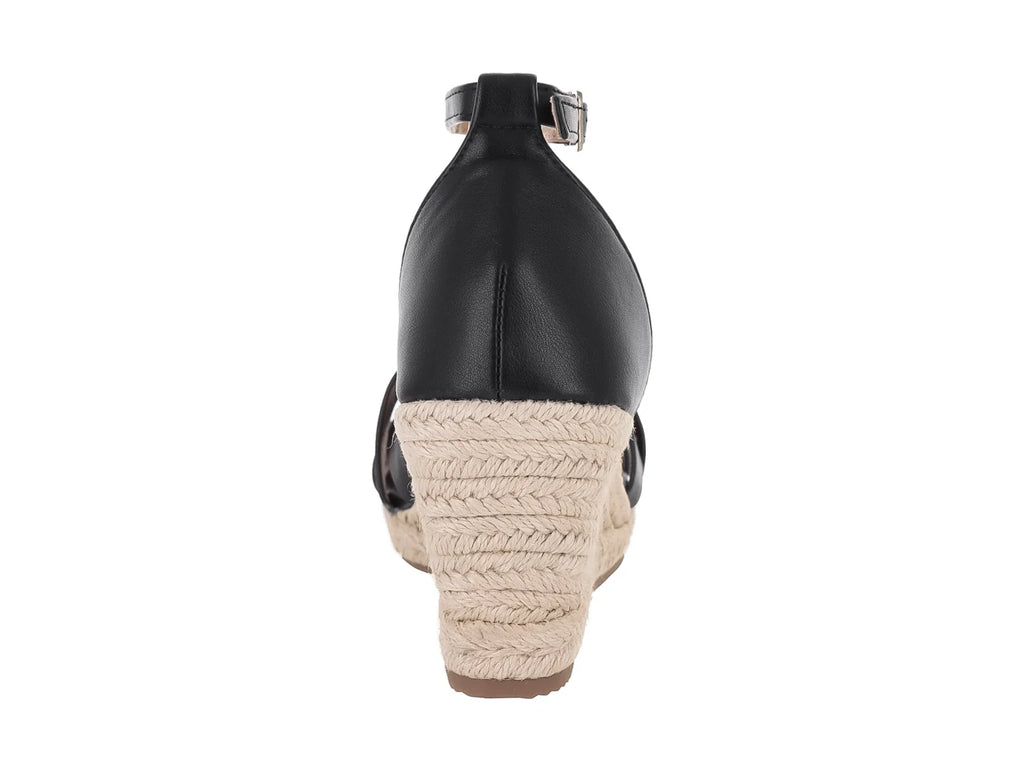 Sandalias Roze de Cuña Color Negro para Mujer