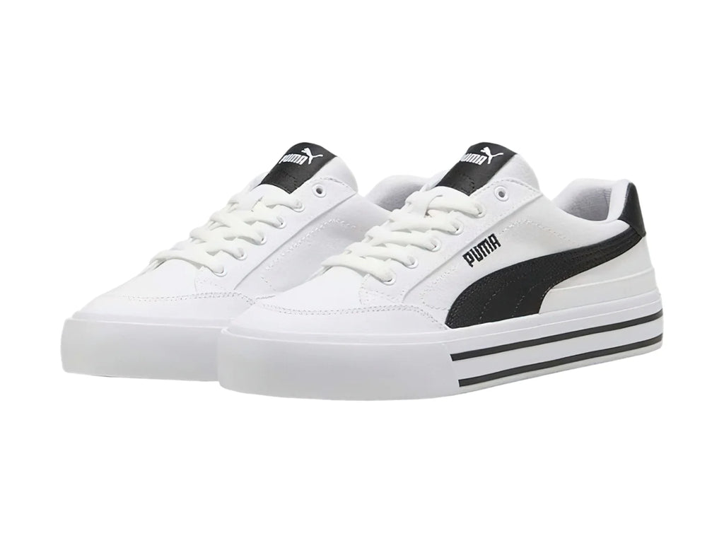 Tenis PUMA Court Classic Vulc Blanco y Negro para Hombre