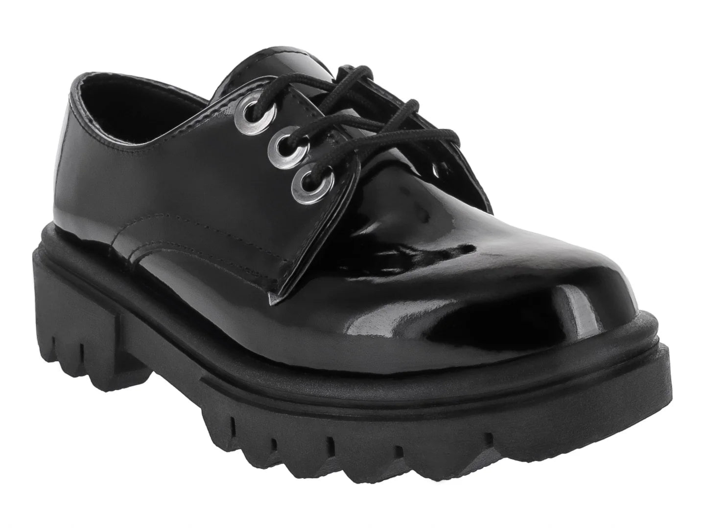 Zapatos Oxford Mauri Valero Negro Charol para Niña