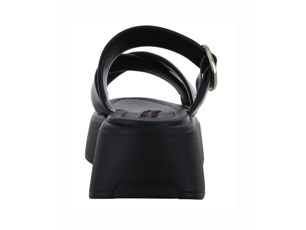 Sandalias Salamandra Negro Plataforma para Mujer