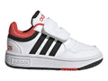 Tenis Adidas Hoops 30 Blancos con Rojo para Niño