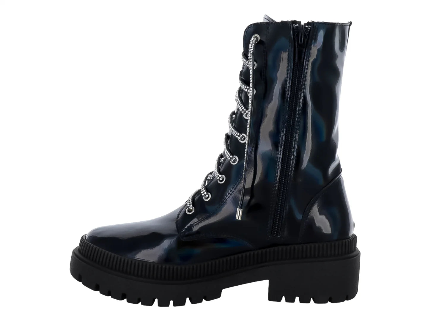 Botas Combat Luna Rosa Negro para Mujer