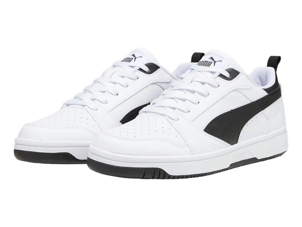 Tenis PUMA Rebound V6 Low Blanco y Negro para Hombre