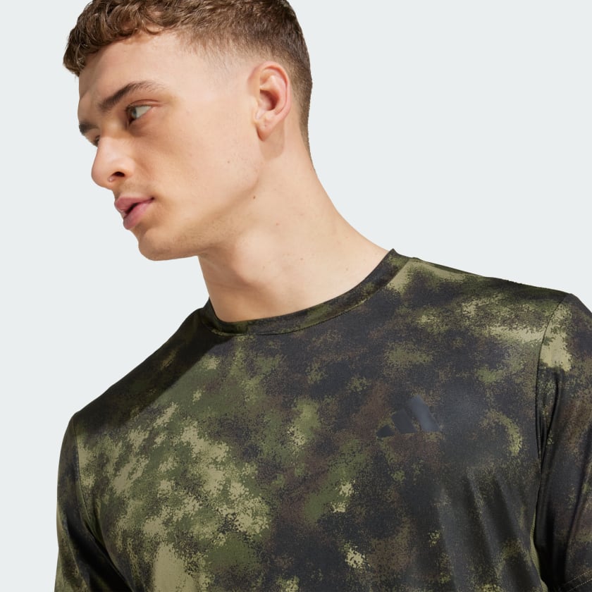 Men's adidas Train Essentials Seasonal All Over Print Tee