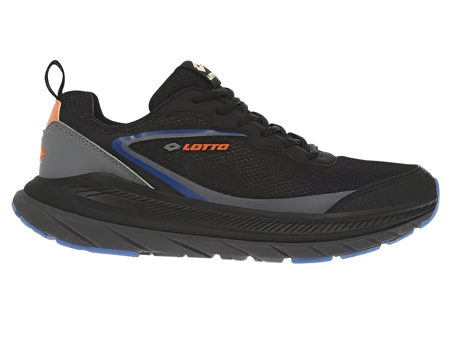 Tenis Lotto Lothar Negro y Naranja para Hombre