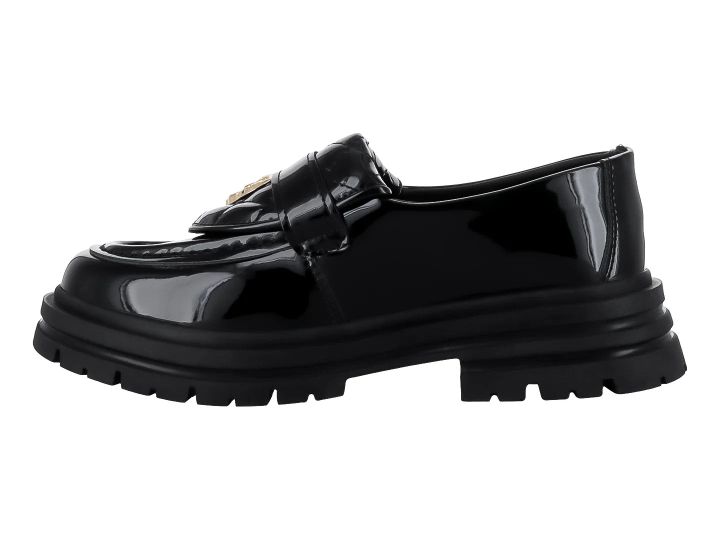 Mocasines Platini de Charol Negro para Mujer
