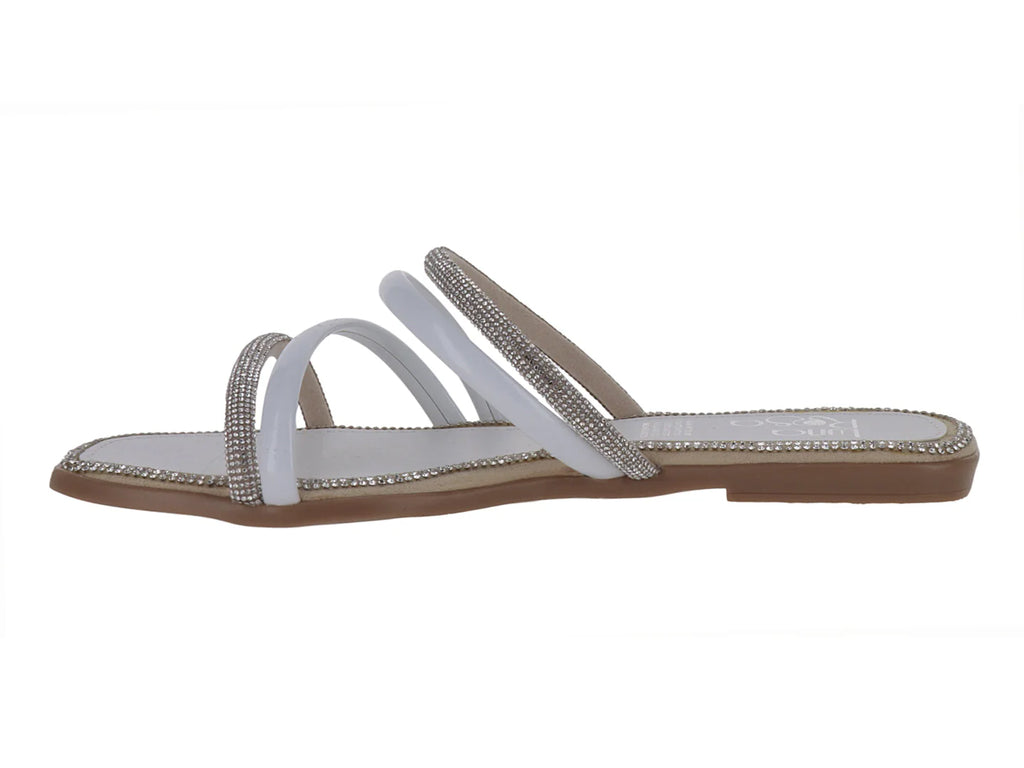Sandalias Luna Rosa Blanco y Plata para Mujer