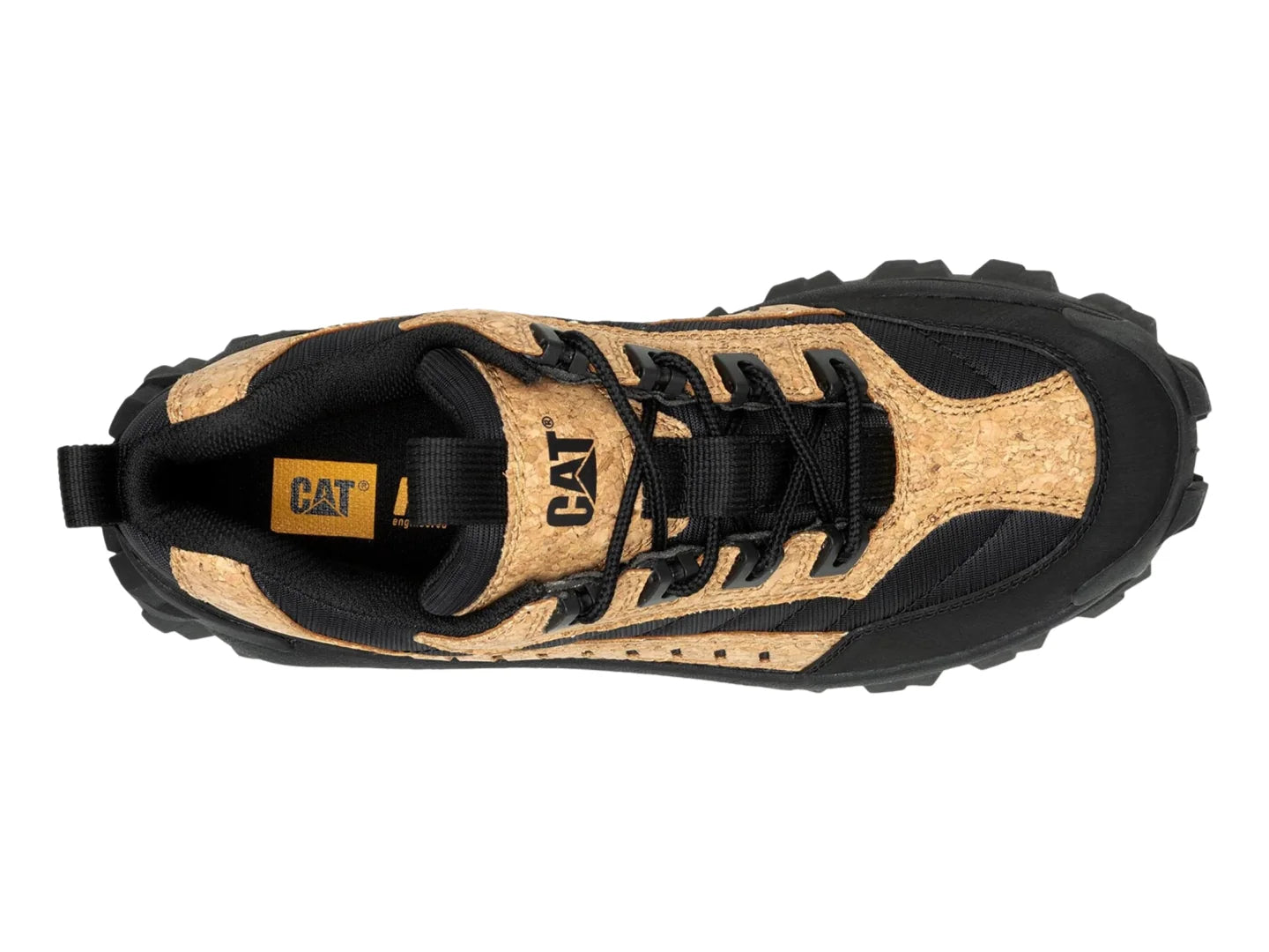 Tenis de Excursionismo Caterpillar Negro y Beige para Hombre