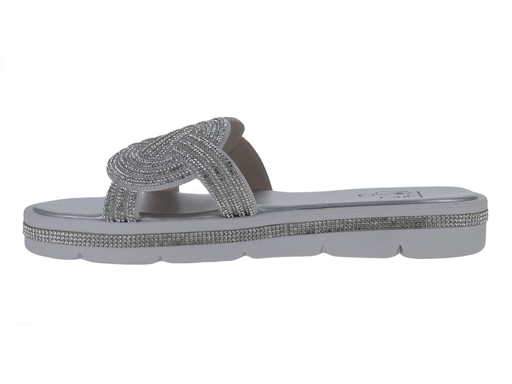 Sandalias Luna Rosa Plata para Mujer