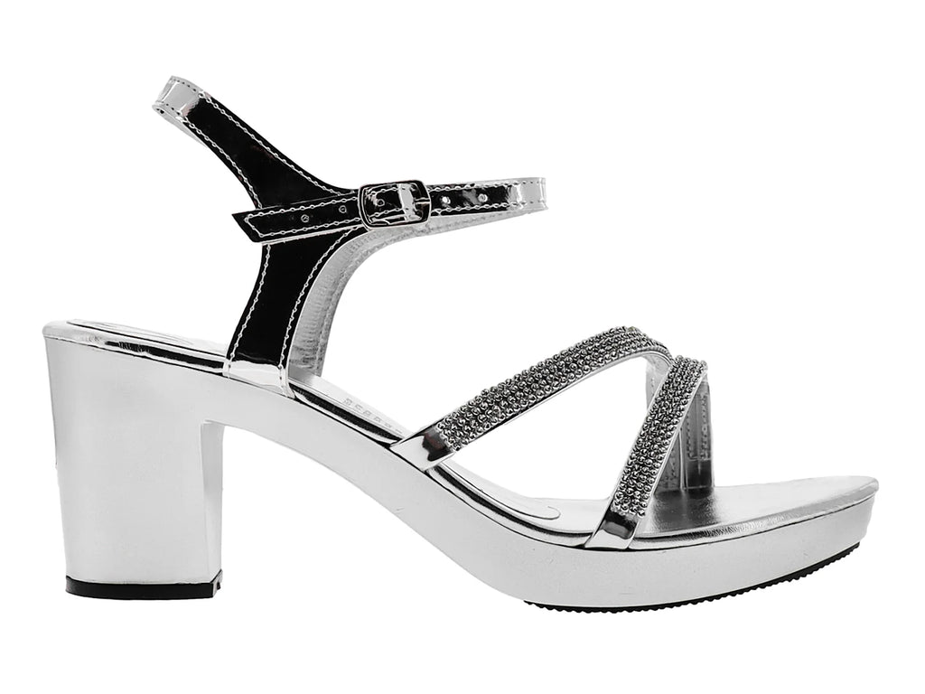 Zapatillas Sary Plata Espejo para Mujer