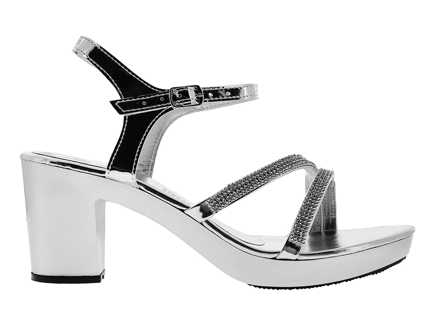 Zapatillas Sary Plata Espejo para Mujer