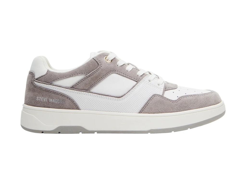 Tenis Steve Madden Traylo Blanco y Gris para Hombre