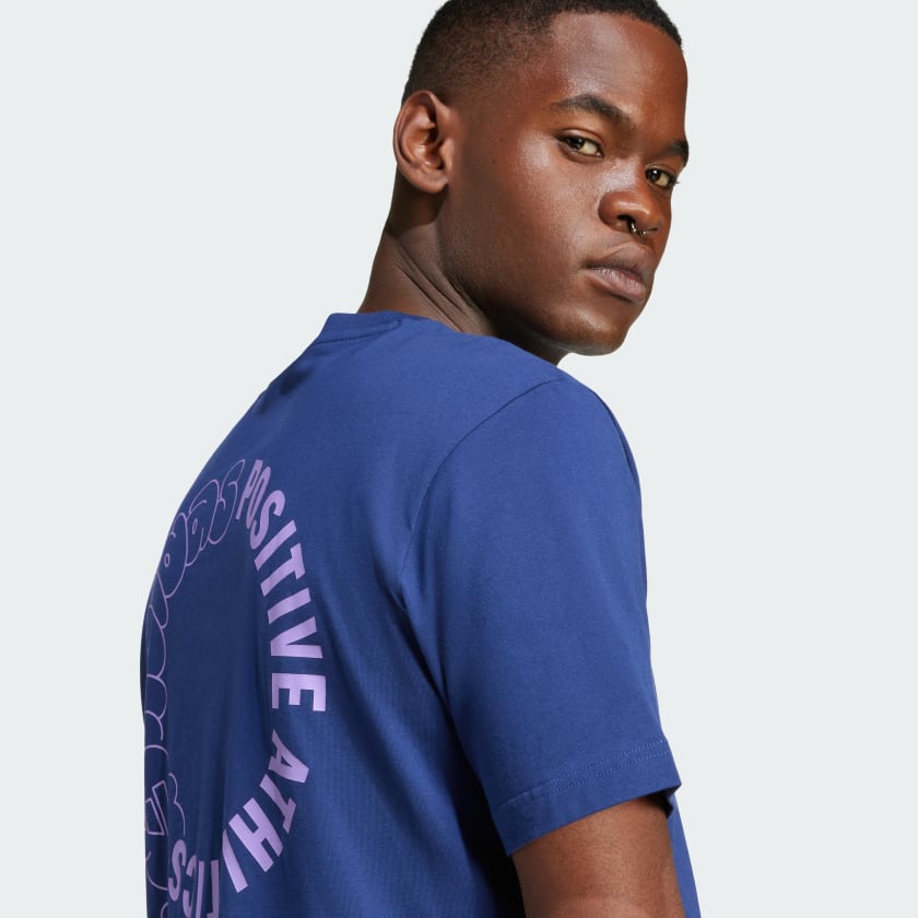 Men's adidas Lounge Verbiage Circle Graphic Tee
