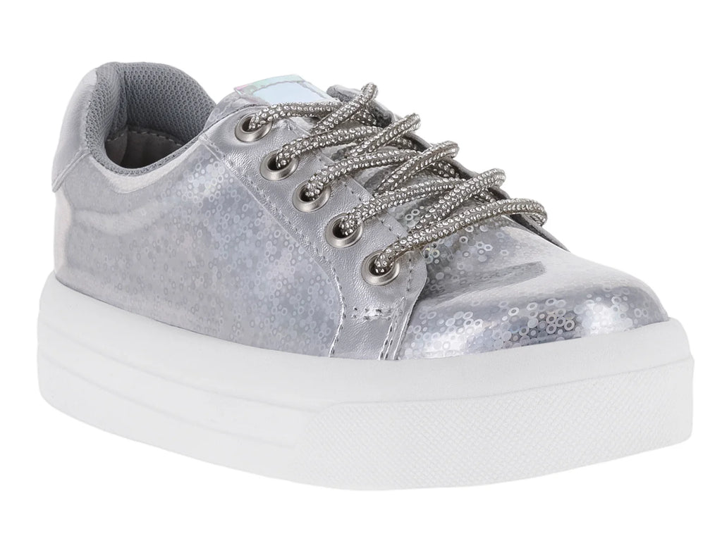 Tenis Divitas Plata Metálico para Niña