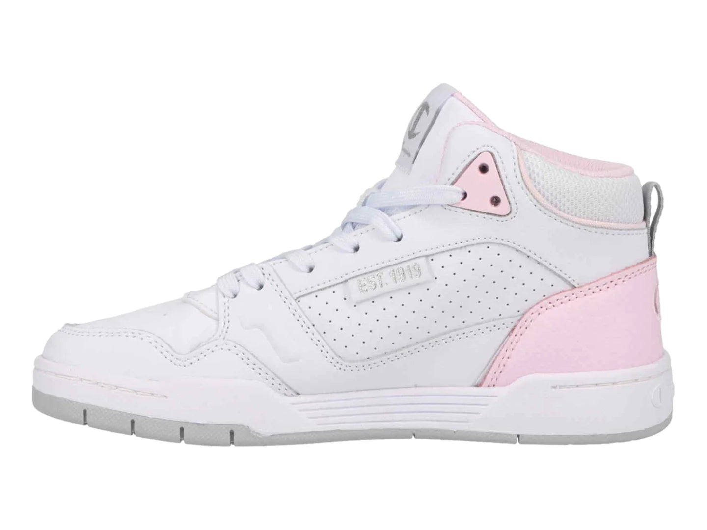 Tenis Champion 5 on 5 Hi Blanco y Rosa para Niña