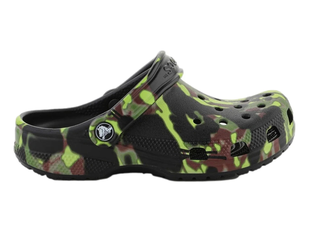 Zuecos Crocs Classic Spray Camo Negro para Niño