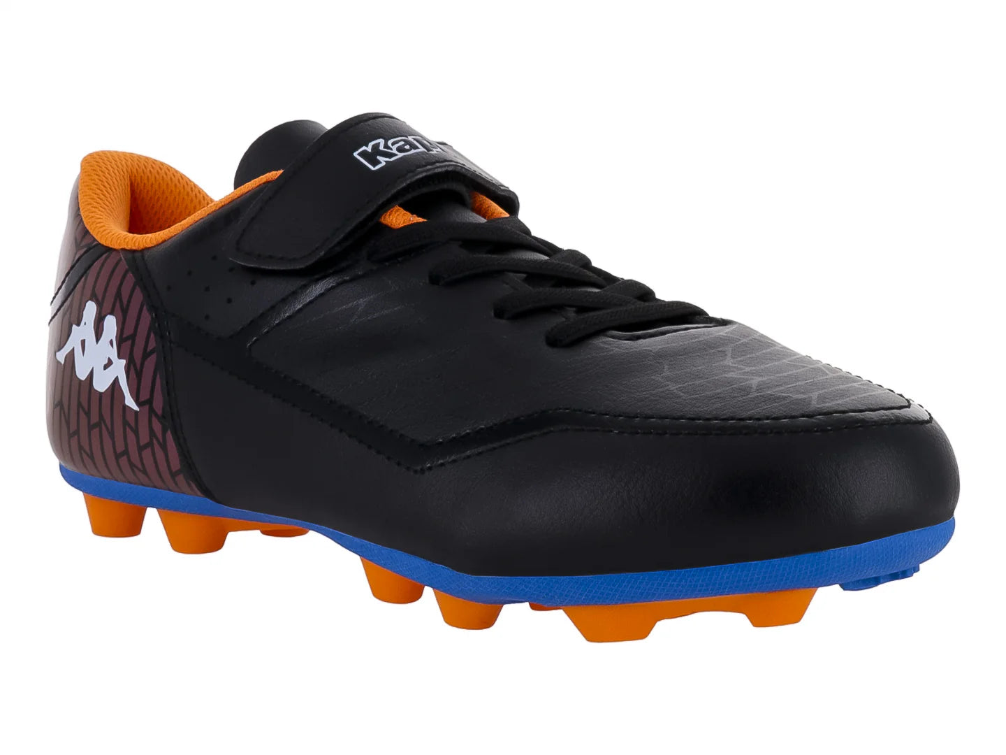 Tenis de Fútbol Kappa Negro y Azul para Niño