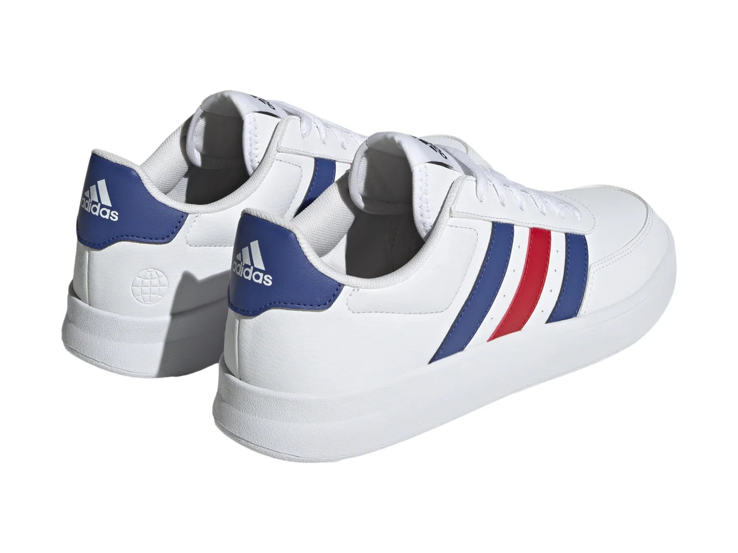 Tenis Adidas Breaknet 20 Blancos con Azul y Rojo para Hombre