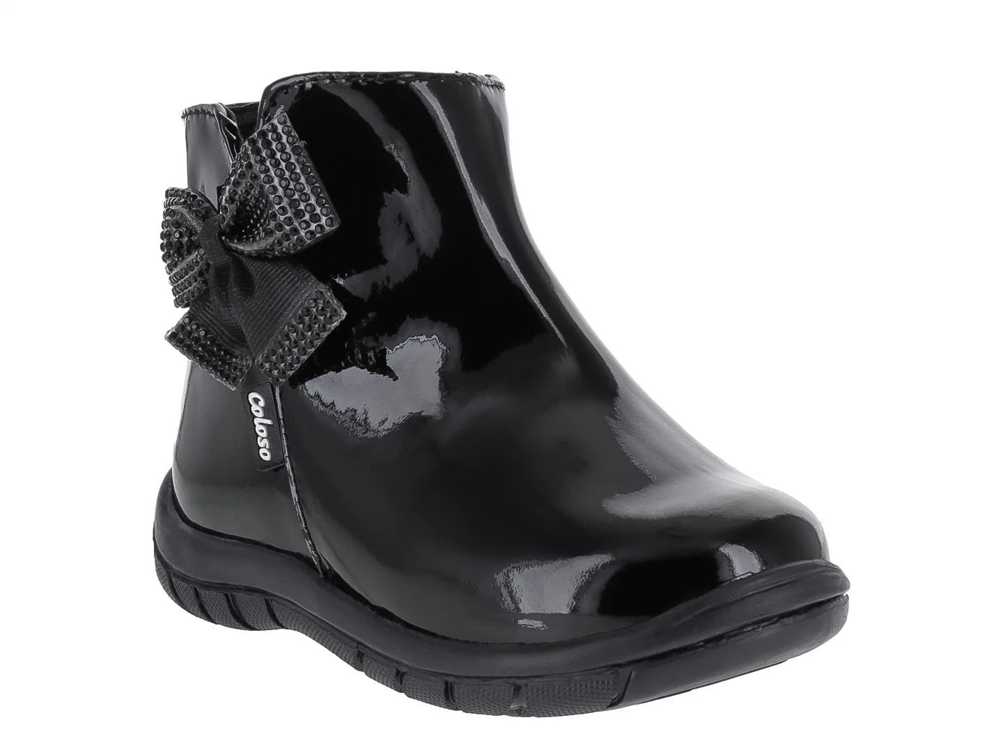Botas Coloso Negro Charol para Niña