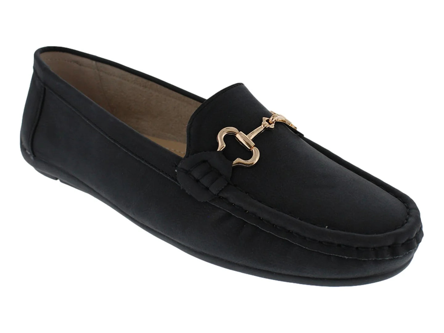 Zapatos Mocasines Comfort Fit Negros para Mujer