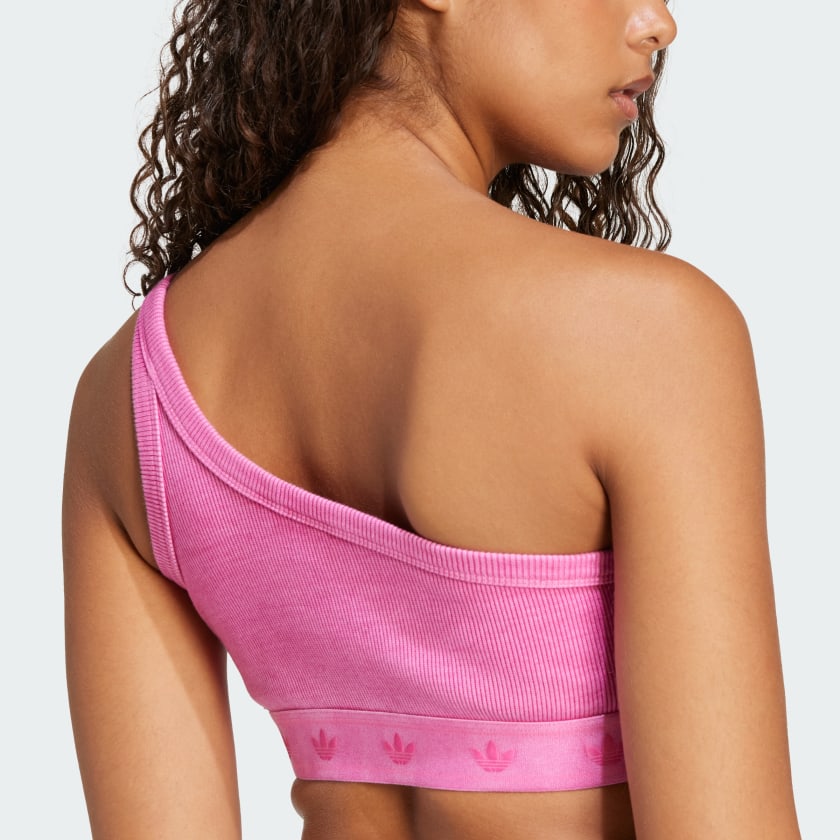 Women's adidas Ribbed One-Shoulder Top