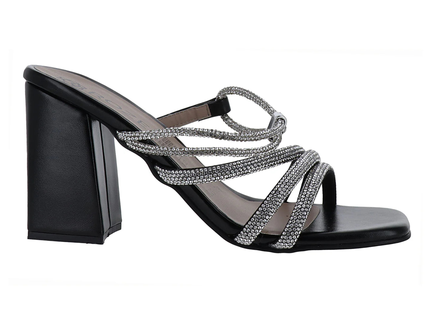 Sandalias Roze Negro Metálico para Mujer