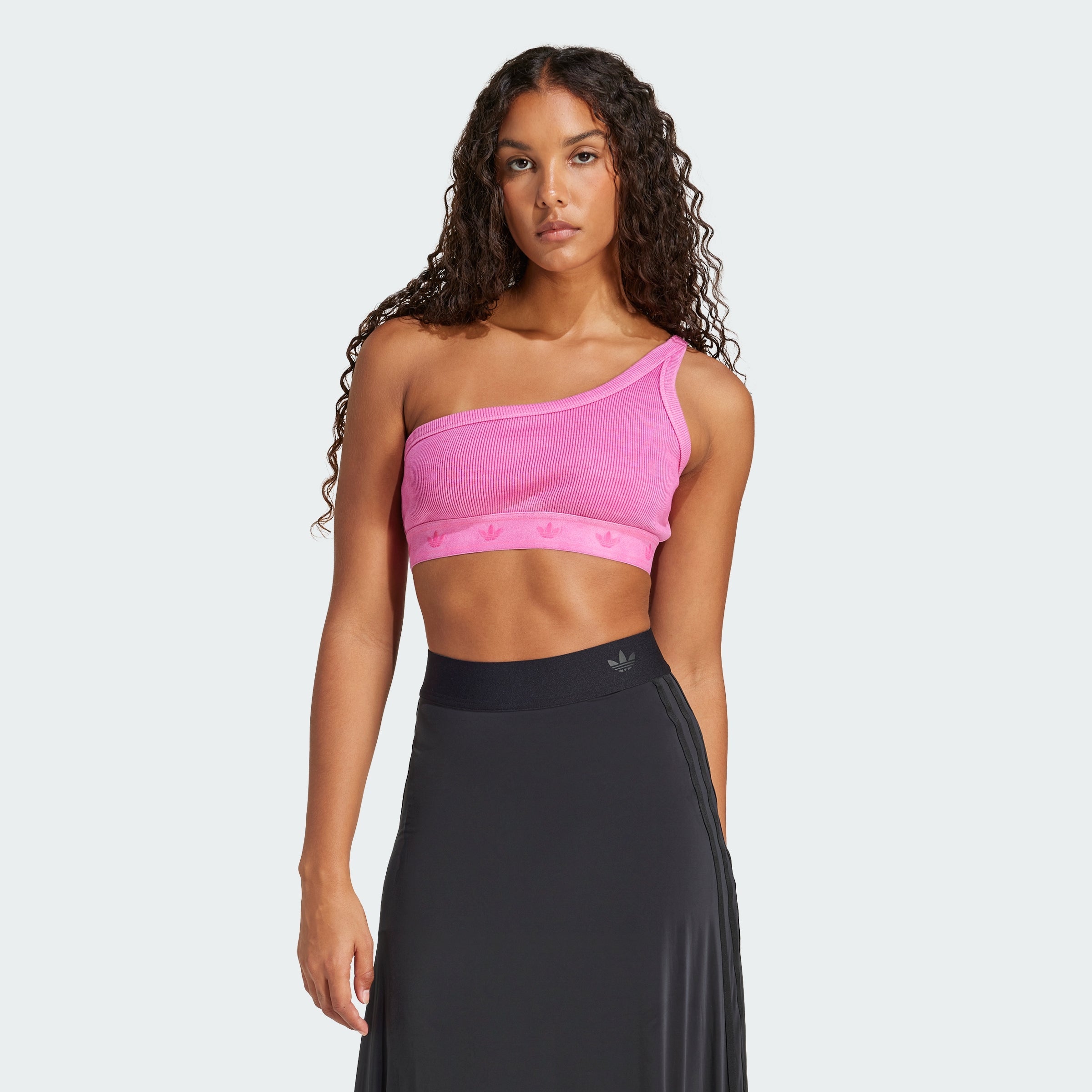 Women's adidas Ribbed One-Shoulder Top