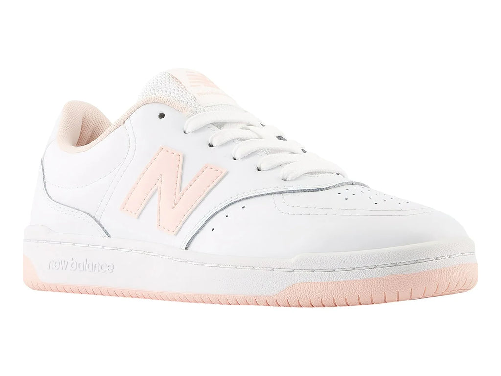 Tenis New Balance BB80 Blanco y Rosa para Mujer