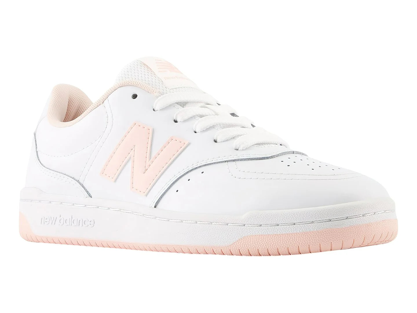 Tenis New Balance BB80 Blanco y Rosa para Mujer