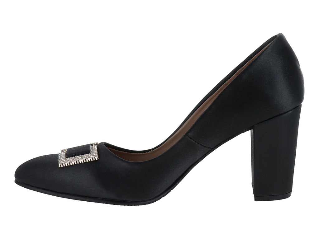 Zapatos de Tacón Luna Rosa Negro para Mujer