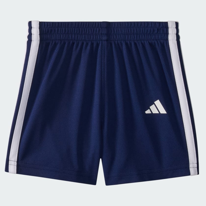 Kids' adidas Two-Piece Short Sleeve Graphic Cotton Tee and 3-Stripes Shorts Set