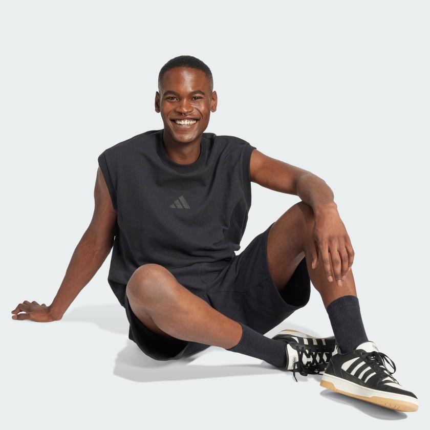 Men's adidas Elevated All SZN Cloud Jersey Sleeveless Crew Tee