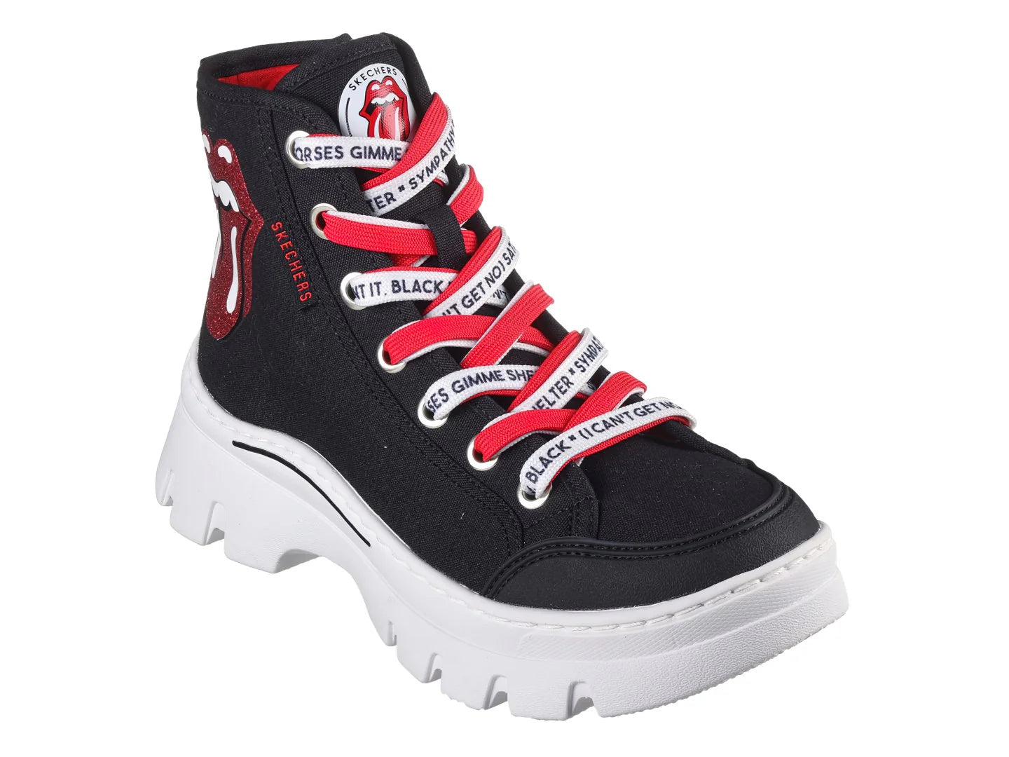 Tenis Skechers Roadies Surge Negro y Rojo para Mujer