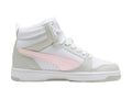 Tenis PUMA Rebound V6 Mid Blancos y Rosas para Niña