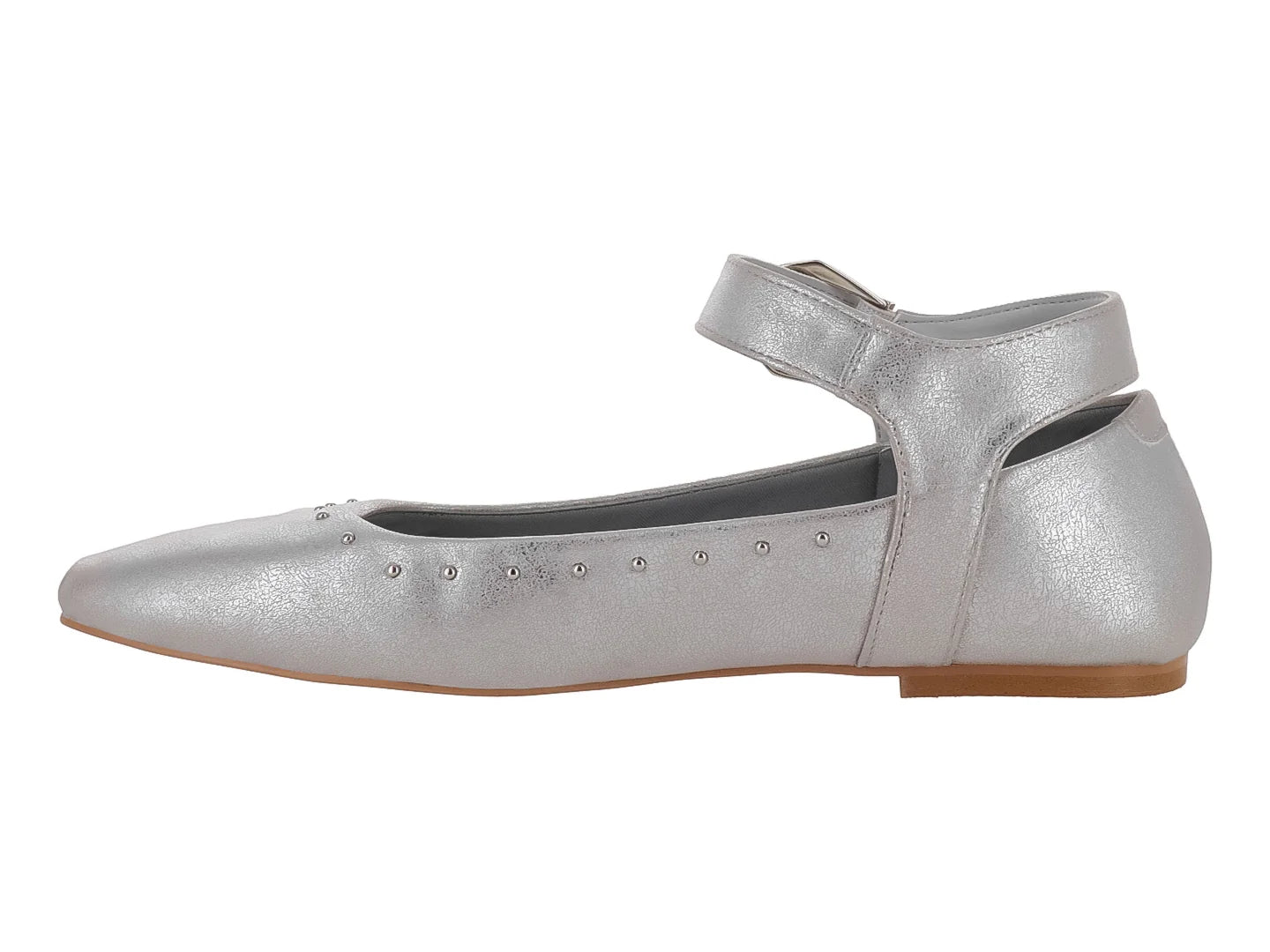 Zapatos Planos Senties Color Plata para Mujer