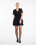 Alana Tiered Mini Dress in Velvet Burnout