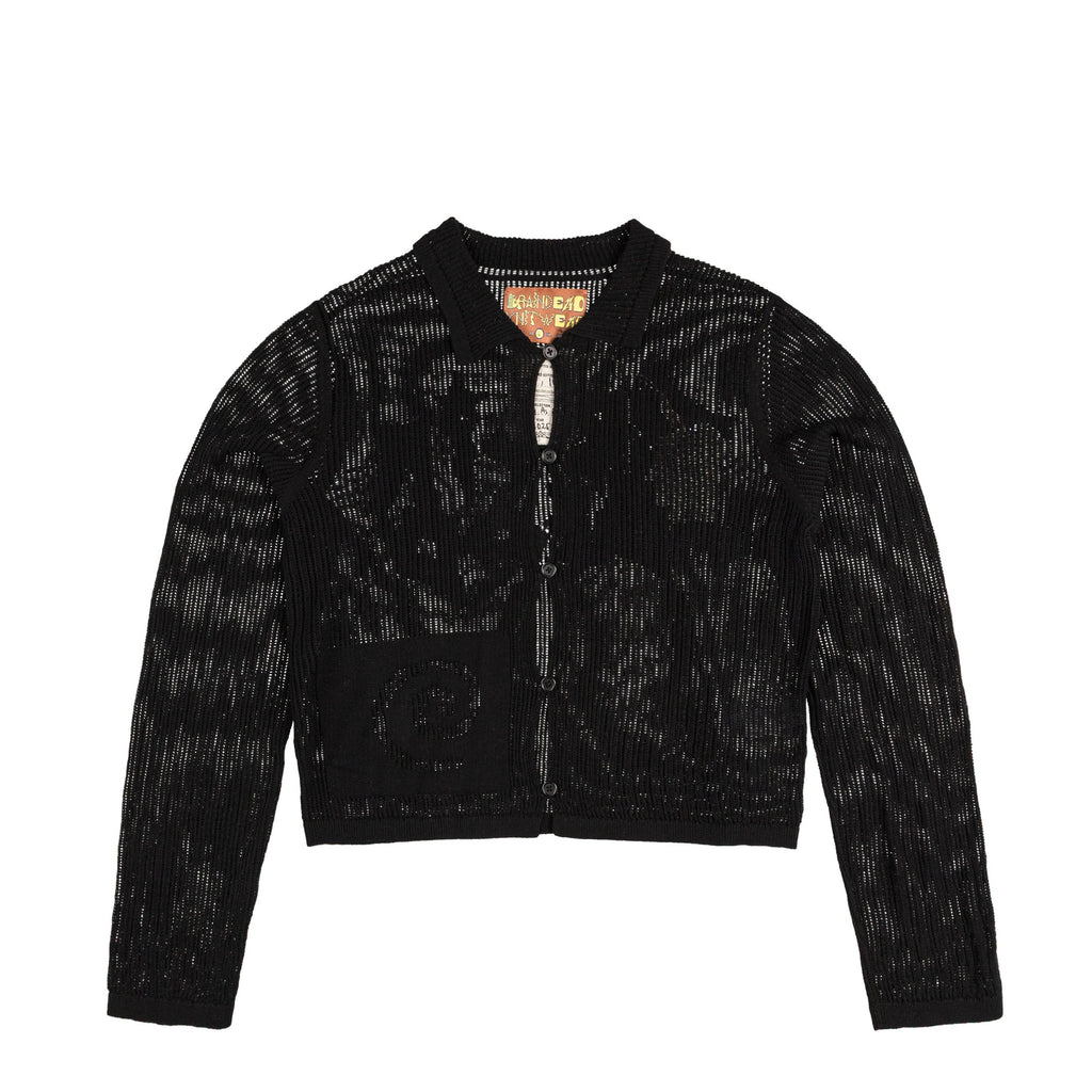 Brain Dead Mesh Knit Spiral Cardigan