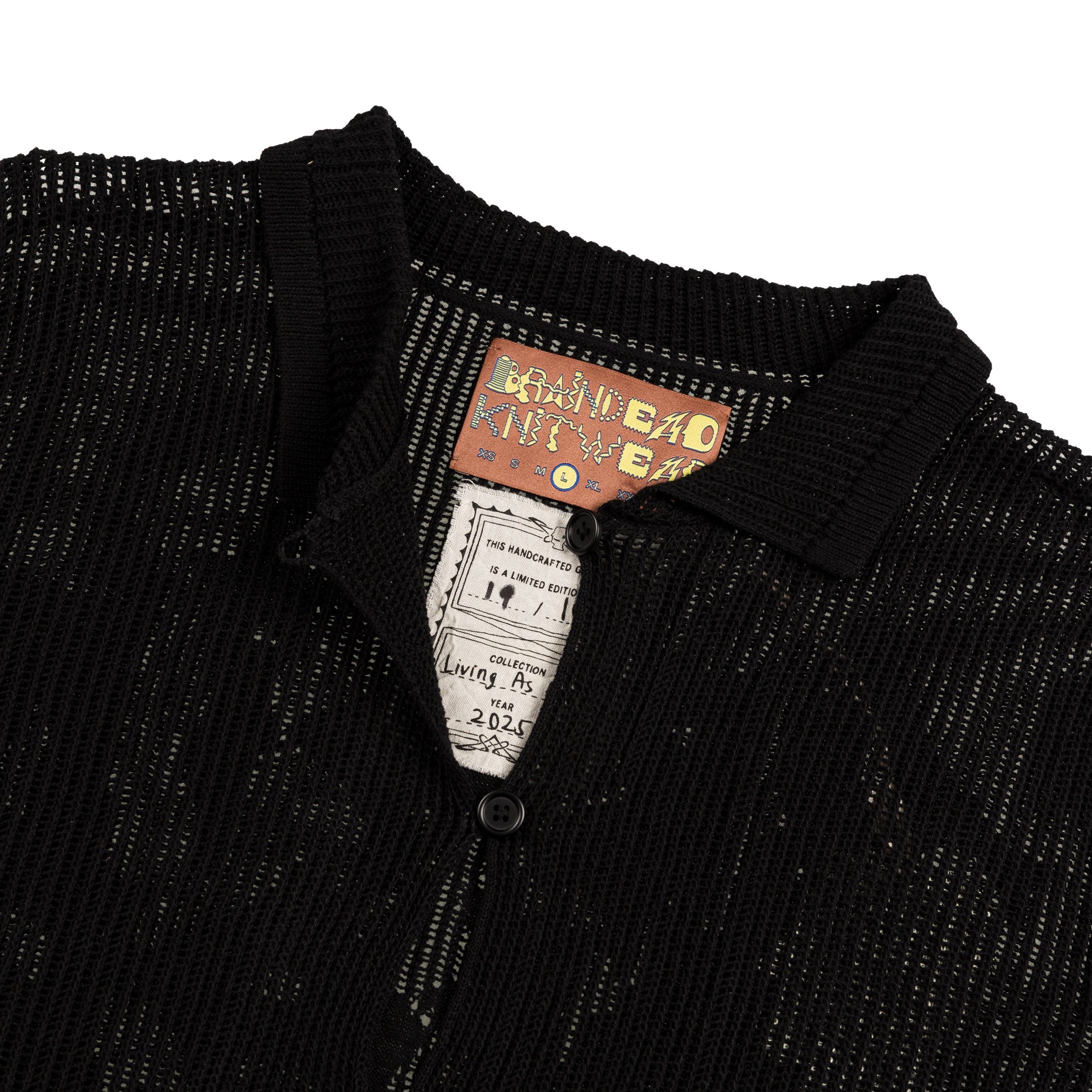 Brain Dead Mesh Knit Spiral Cardigan