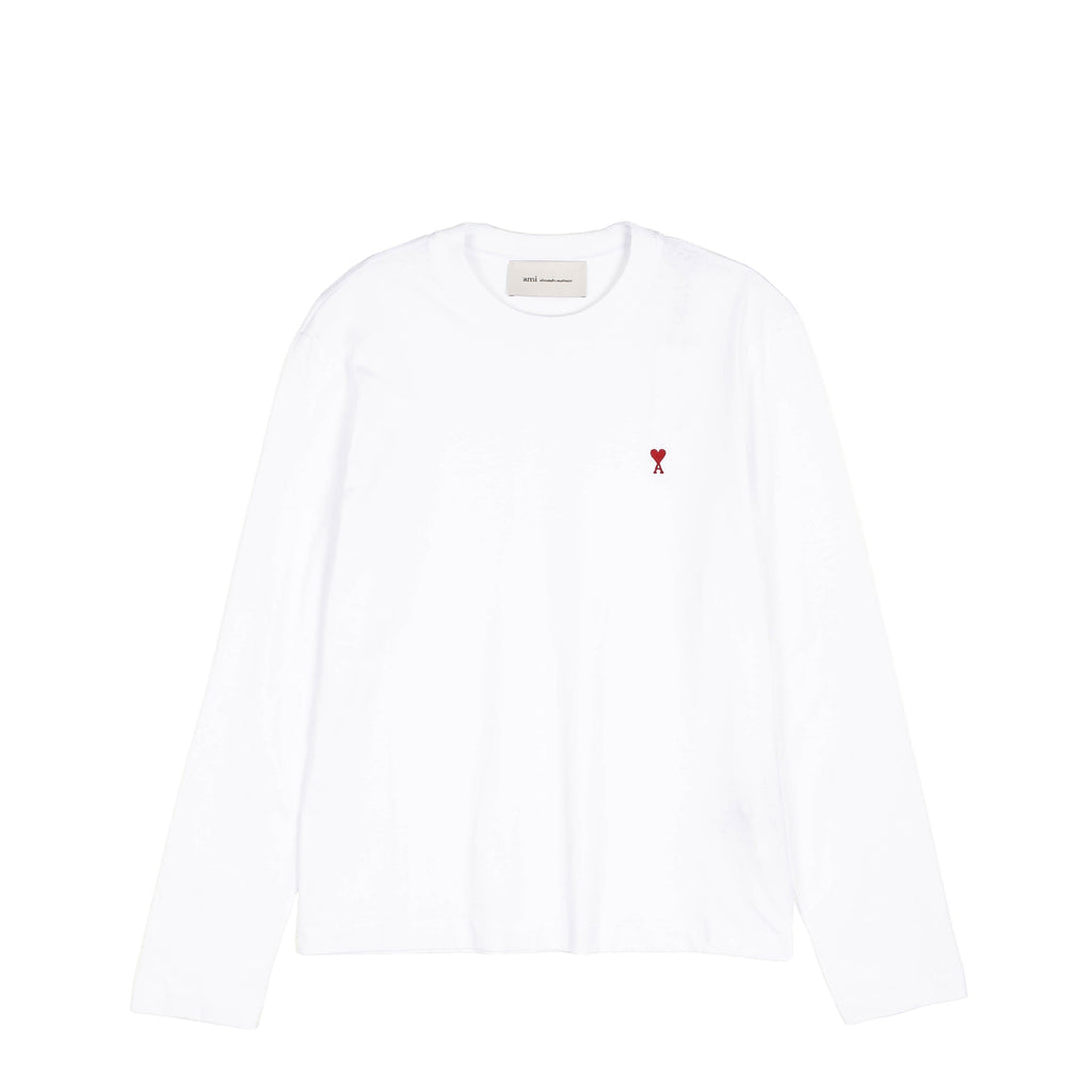 AMI Paris	Red Ami De Coeur Long Sleeve T-Shirt